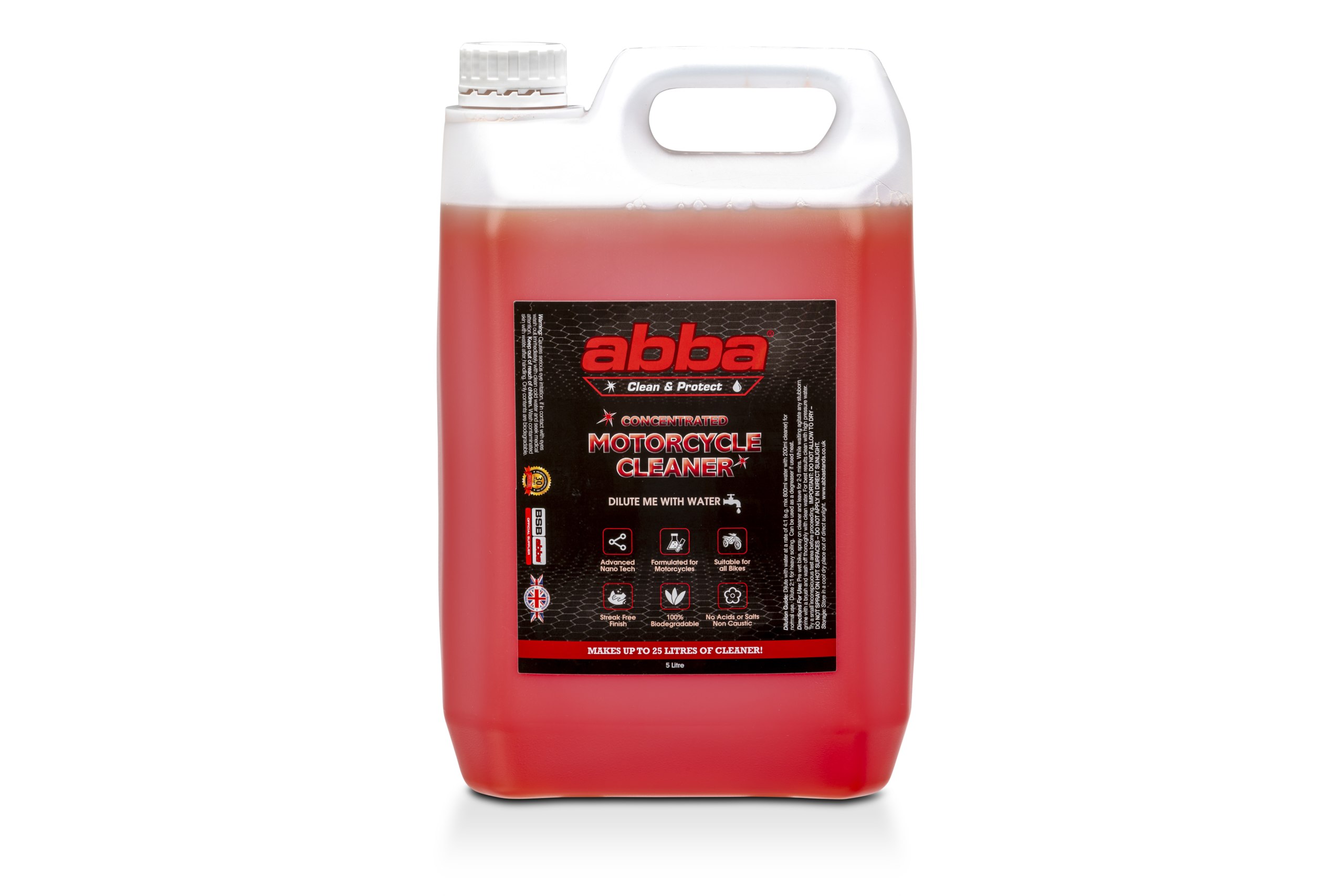 Concentrated Motorcycle Cleaner 5L abba Motorcycle Equipment